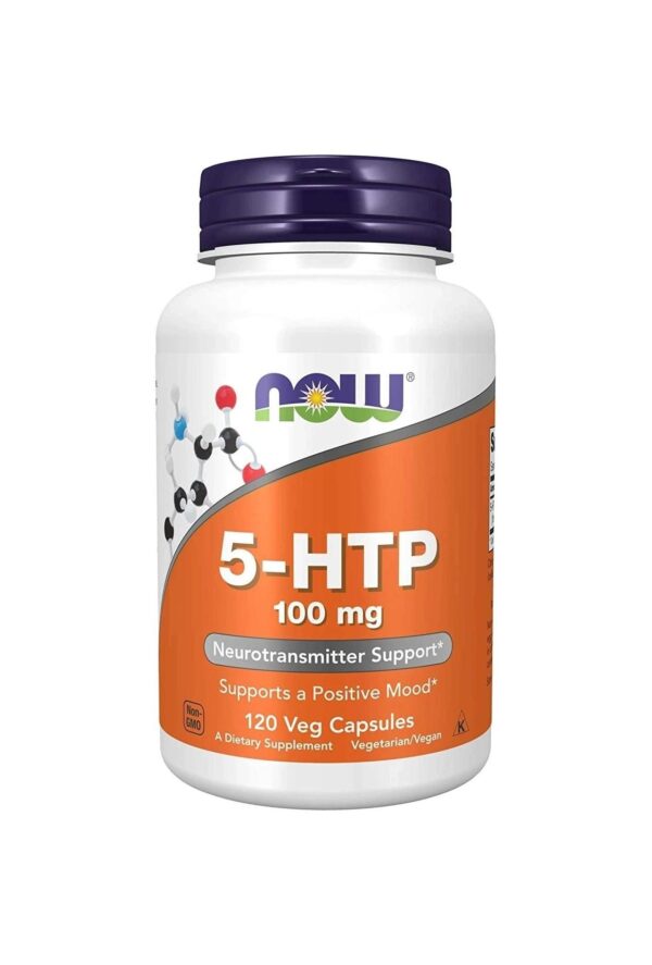 NOW Supplements, 5-HTP (5-hydroxytryptophan) 100 mg, Neurotransmitter Support, 120 Veg Capsules