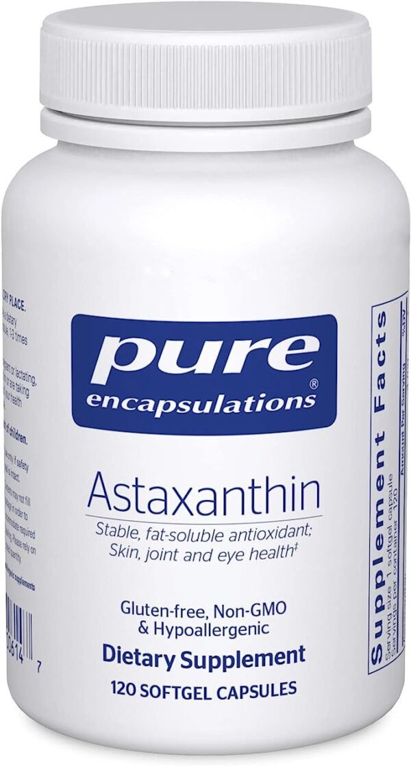 Pure Encapsulations Astaxanthin | Antioxidant Supplement for Joints, Skin and Eye Health, and Free Radicals* | 120 Softgel Capsules